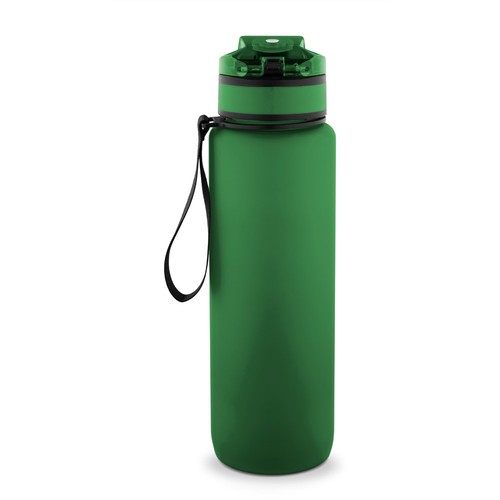 green ERIKSSON. Botella fabricada en PET reciclado (100 % rPET), con citas motivadoras y horarios para animarte a beber agua y mantenerte hidratado durante todo el día