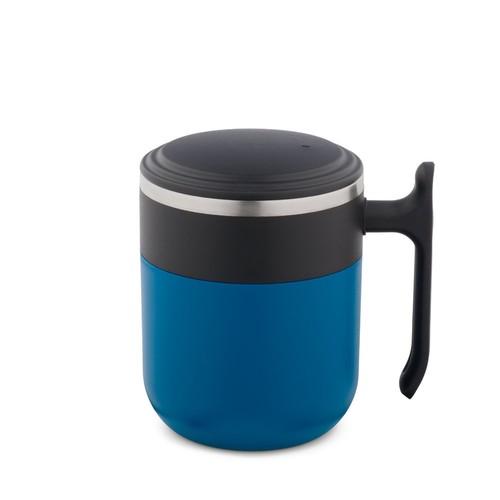 MALDINI. TAZA DE VIAJE CON INTERIOR DE ACERO INOXIDABLE Y ACABADO MATE, 400 ML