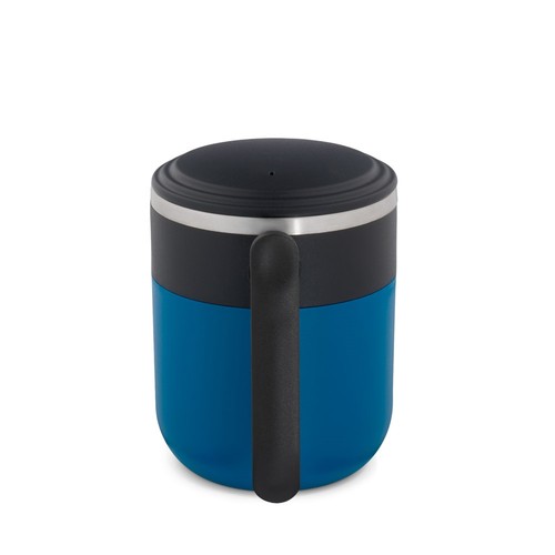 blue MALDINI. Taza de viaje con interior de acero inoxidable y acabado mate, 400 ml