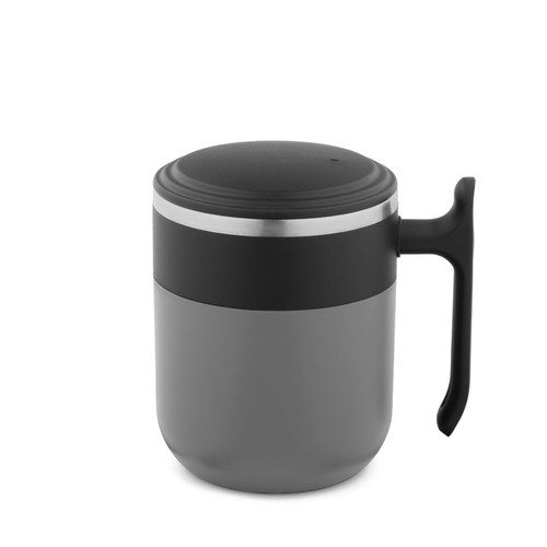 gray MALDINI. Taza de viaje con interior de acero inoxidable y acabado mate, 400 ml