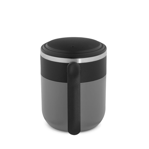 gray MALDINI. Taza de viaje con interior de acero inoxidable y acabado mate, 400 ml