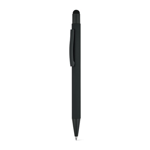 black CLINT MATE. Bolígrafo de diseño moderno fabricado en aluminio reciclado (100 % rAL), con acabado mate