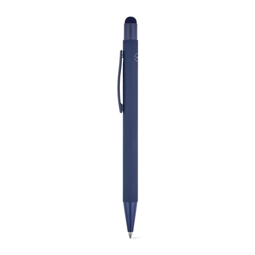 blue CLINT MATE. Bolígrafo de diseño moderno fabricado en aluminio reciclado (100 % rAL), con acabado mate