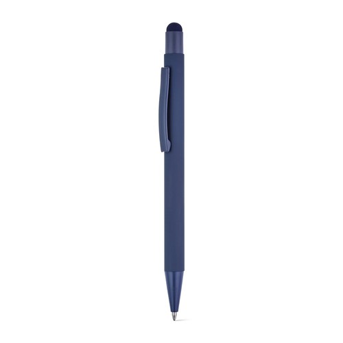 blue CLINT MATE. Bolígrafo de diseño moderno fabricado en aluminio reciclado (100 % rAL), con acabado mate