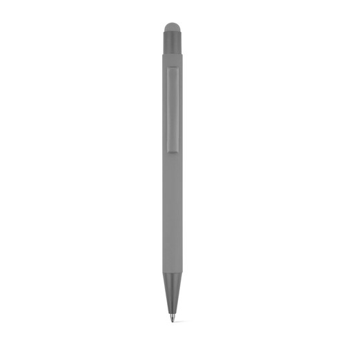 gray CLINT MATE. Bolígrafo de diseño moderno fabricado en aluminio reciclado (100 % rAL), con acabado mate