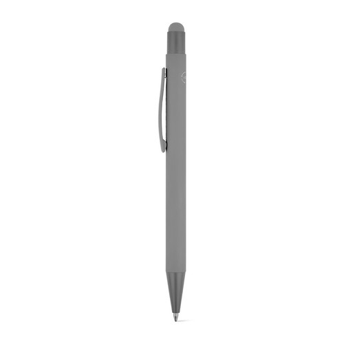gray CLINT MATE. Bolígrafo de diseño moderno fabricado en aluminio reciclado (100 % rAL), con acabado mate