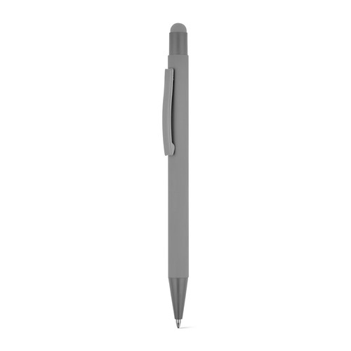 gray CLINT MATE. Bolígrafo de diseño moderno fabricado en aluminio reciclado (100 % rAL), con acabado mate