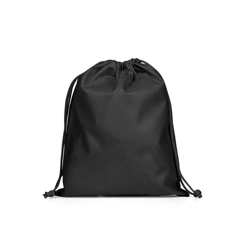 black GIFT BAG M. Bolsa tipo mochila mediana de tejido no tejido (60 g/m²)
