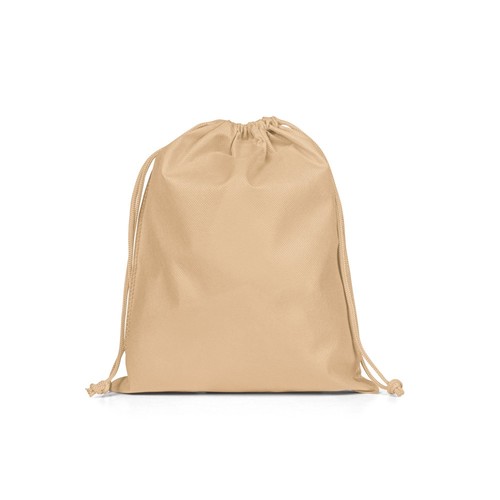 marrón claro GIFT BAG M. Bolsa tipo mochila mediana de tejido no tejido (60 g/m²)