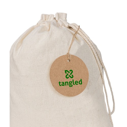 natural LABEL ROUND. Etiqueta fabricada con papel 100 % reciclado (700 g/m²) de forma circular