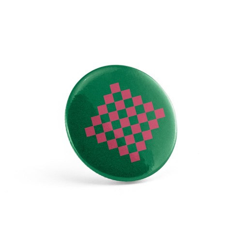 plateado Button PIN 12. Clavija redonda con imán y destapador