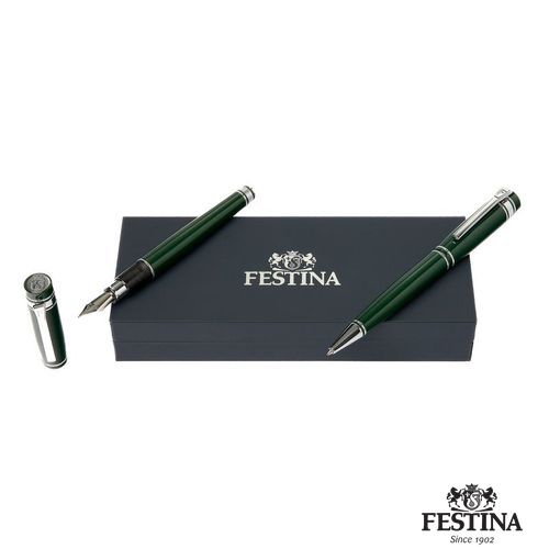 Set Stylo plume Bold Classic Green + Stylo bille Bold Classic Green - 1