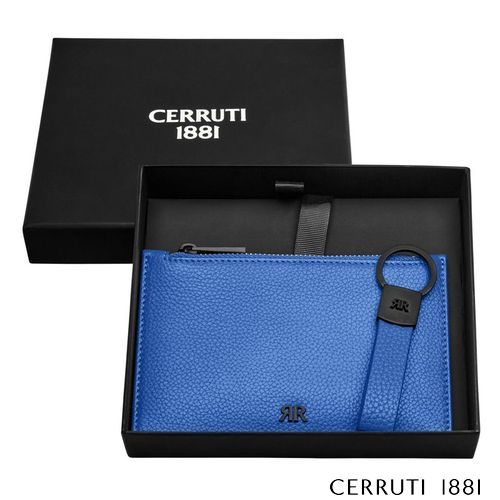 Parure Jefferson Bright Blue (porte-clefs & pochette) - 2