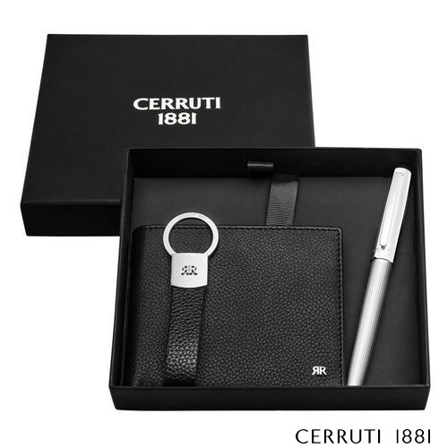 Parure Jefferson (stylo roller, porte-clefs & portefeuille) - 2
