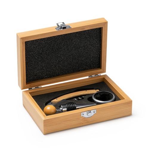 Coffret accessoires à vin personnalisé