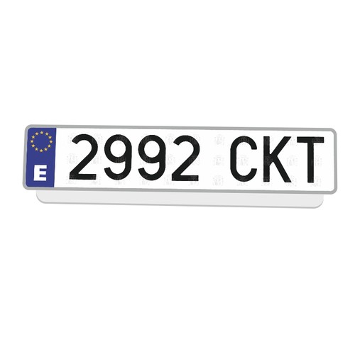Plaque d'immatriculation personnalisée