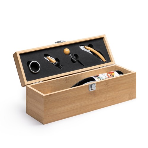 Coffret accessoires à vin personnalisé