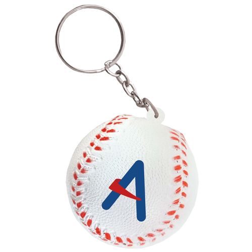 Porte-clés balle de baseball anti-stress