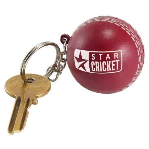 Porte-clés balle de cricket anti-stress *