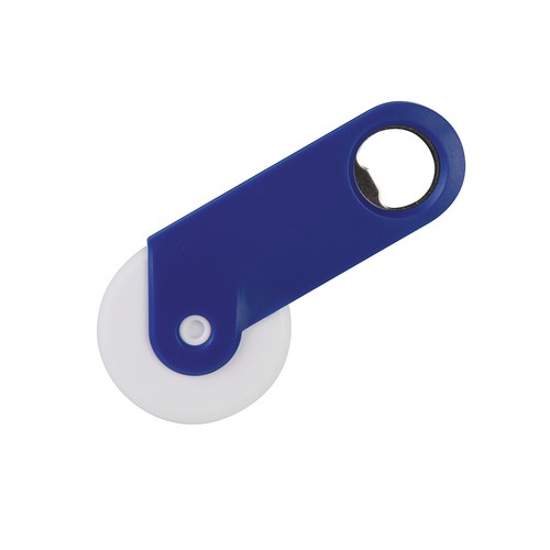 PIZZA CUTTER WHEEL WITH BOTTLE OPENER IN PLASTIC AND METAL