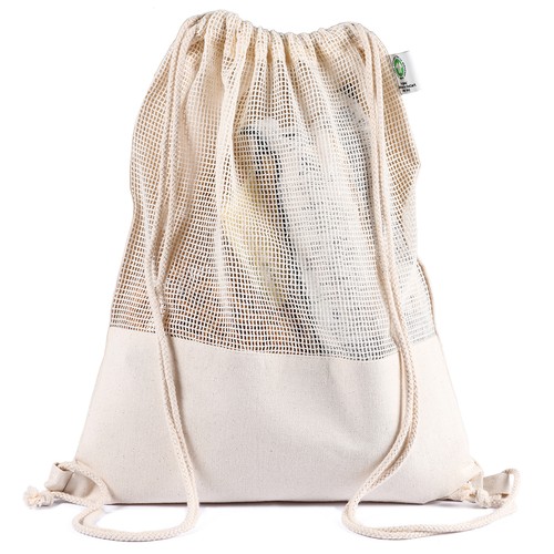 NATURAL KNAPSACK IN 100% ORGANIC COTTON (300 gr/m²)