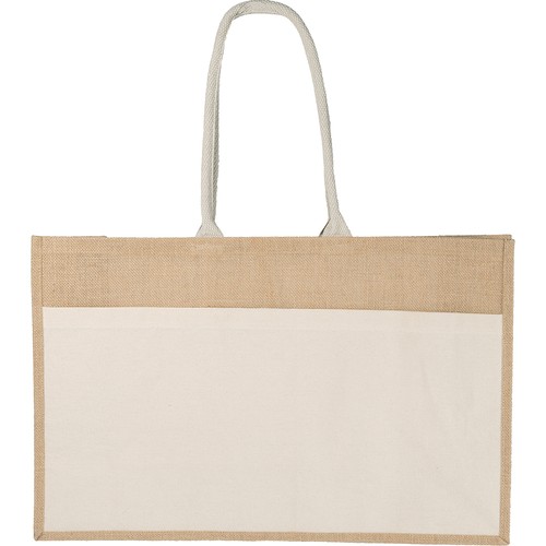 BEACH BAG IN JUTE AND COTTON