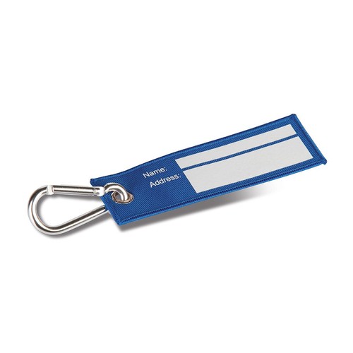 LUGGAGE TAG IN POLYESTER AND METAL