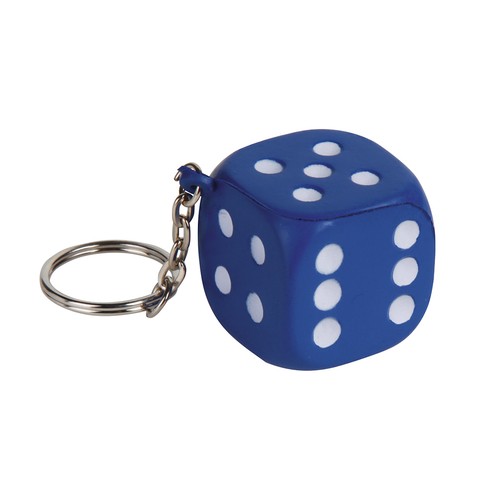 LLAVERO ANTIESTRÉS CON FORMA DE DADO 