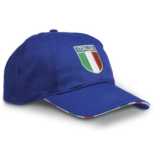 6-PANELS TURNED CAP WITH “ITALY” SHIELD