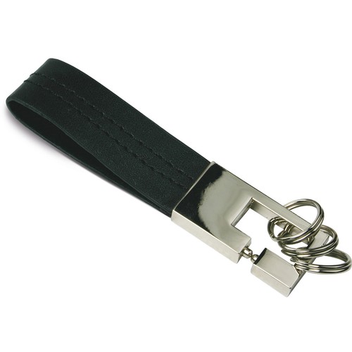 KEY CHAIN IN LEATHER AND METAL
