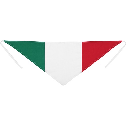 BANDANA TRIANGULAR DE ALGODÓN CON TRICOLOR ITALIANO