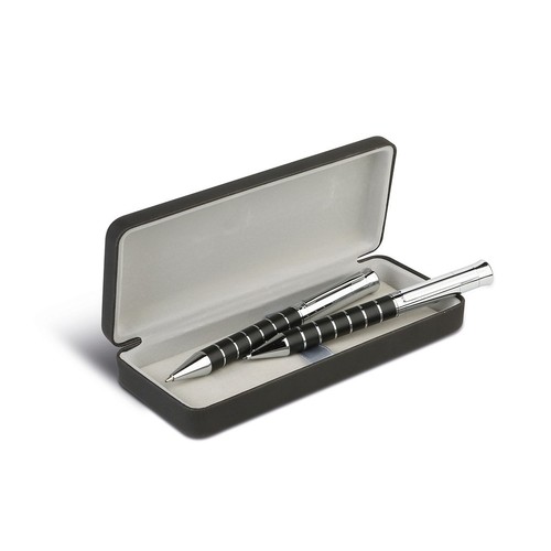 METAL AND PU WRITING SET WITH GIFT BOX