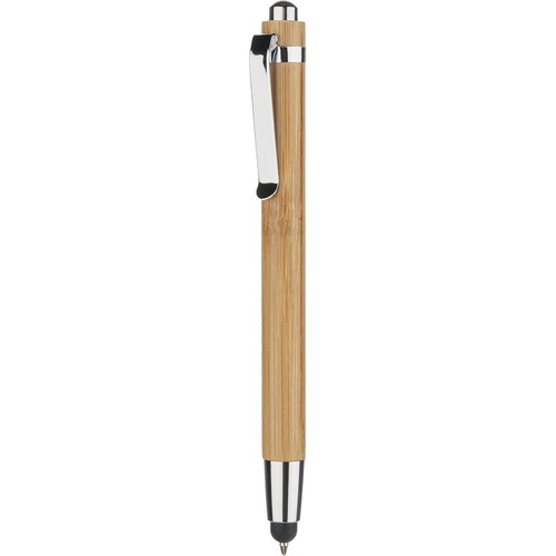 BAMBOO, METAL AND PLASTIC TOUCH SCREEN BALLPOINT PEN