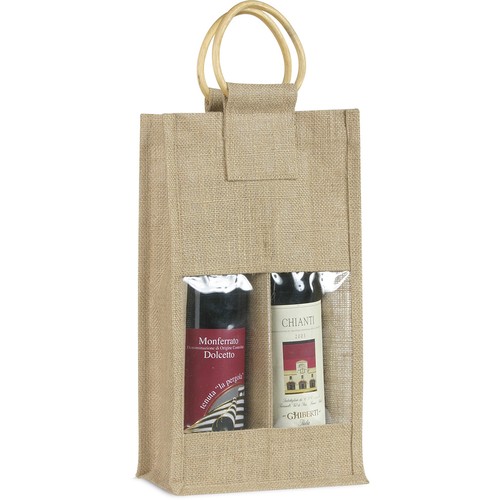 JUTE BAG FOR 2 BOTTLES