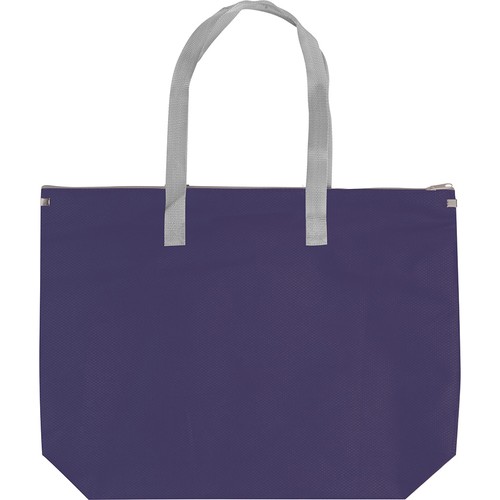 SHOPPING BAG WITH ZIPPER FASTENER