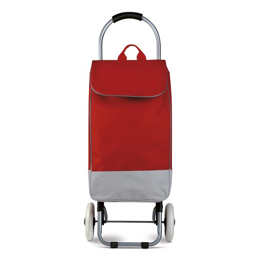 600D POLYESTER AND METAL SHOPPING BAG WITH WHEELS