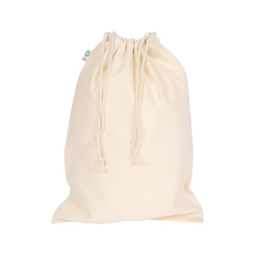 NATURAL COLOR DRAWSTRING BAG IN 100% ORGANIC COTTON (150 gr/m²)