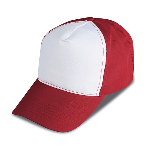 GORRA DE GOLF BICOLOR DE 5 PANELES 100% POLIÉSTER