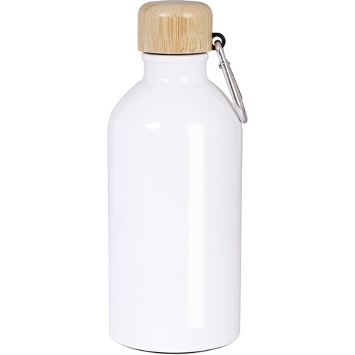 BOTELLA DE AGUA 500 ML DE ACERO INOXIDABLE BLANCA