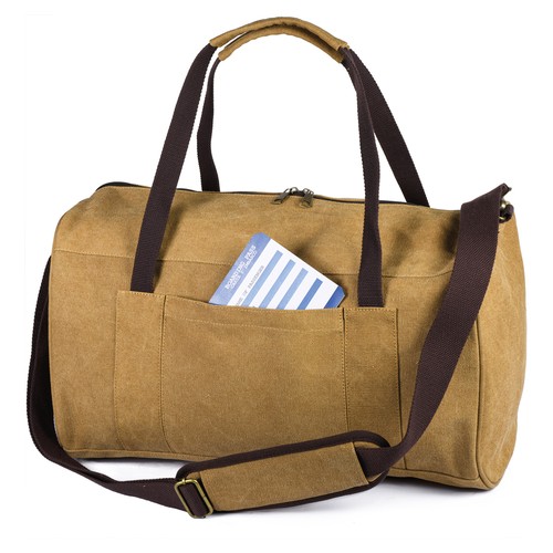 VINTAGE TRAVEL BAG IN POLYCOTTON CANVAS