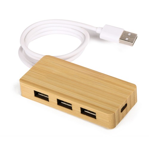 USB PORTS CONNECTOR IN BAMBOO AND PLASTIC