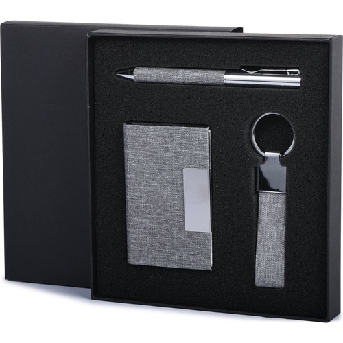 METAL AND RPET WRITING SET IN GIFT BOX