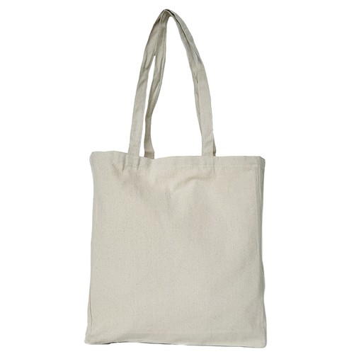 NATURAL COTTON TWILL (250 gr/m²) SHOPPING BAG WITH GUSSET