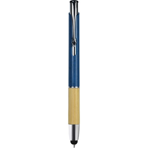 TOUCH SCREEN BALLPOINT PEN IN WHEAT STRAW+ABS, BAMBOO AND METAL