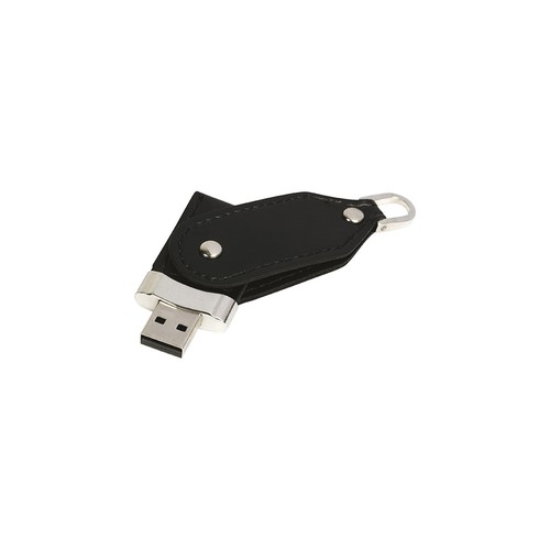 4GB USB FLASH MEMORY IN LEATHER AND METAL