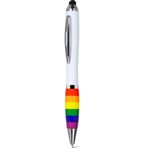 RAINBOW BALLPOINT PEN WITH TOUCH SCREEN IN PLASTIC AND METAL