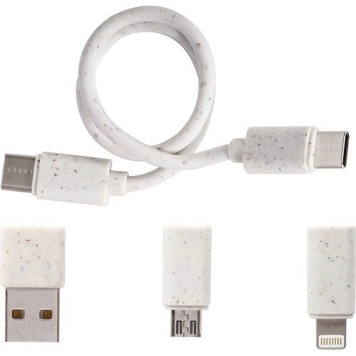 CHARGING AND DATA TRANSFER SET IN BAMBOO, WHEAT STRAW + TPE CHARGING AND DATA TRANSFER SET IN BAMBOO, WHEAT STRAW + TPE