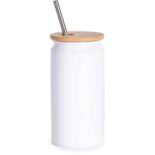 TAZA DE ALUMINIO RECICLADO 380 ML, DE BAMBÚ Y ACERO INOXIDABLE