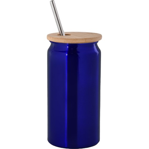 TAZA DE ALUMINIO RECICLADO 380 ML, DE BAMBÚ Y ACERO INOXIDABLE