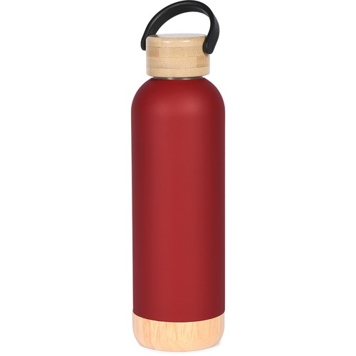 500 ML VACUUM BOTTLE WITH DOUBLE WALL IN STEEL AND BAMBOO